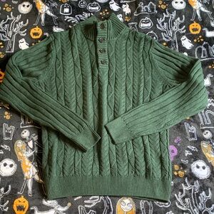 Jos. A. Bank Forest Green Cable Knit Sweater